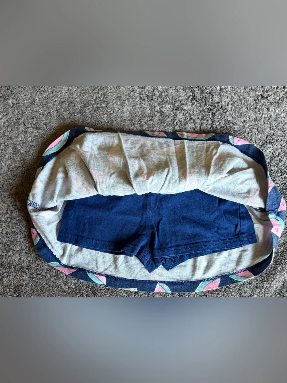 ❤️$4 with Bundle! Pink Ruffle Tank Top with Navy Blue Watermelon Skort